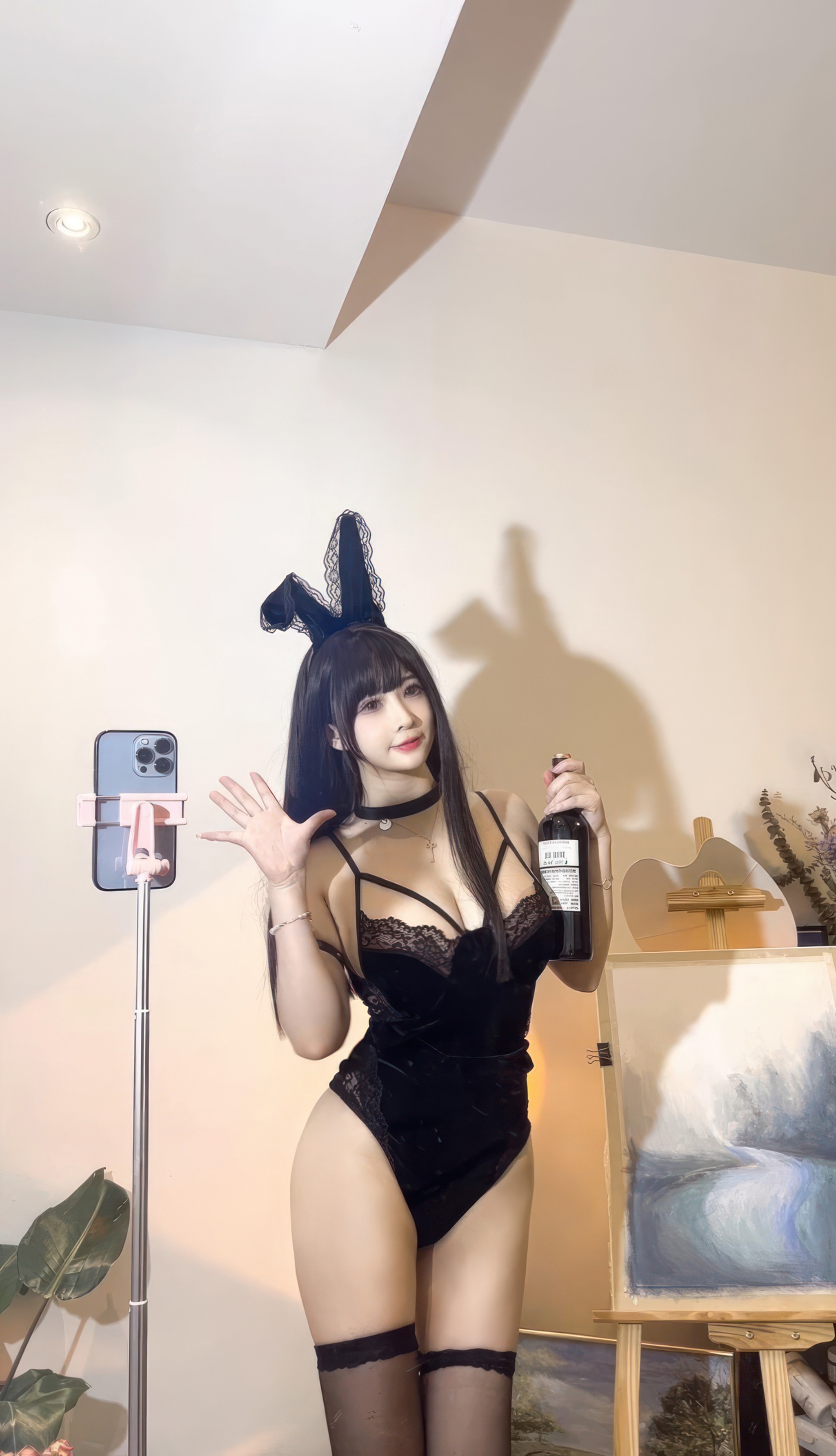 叉子宝宝 - NO.018 舰长图 蕾丝兔女郎[17P]-XikXak
